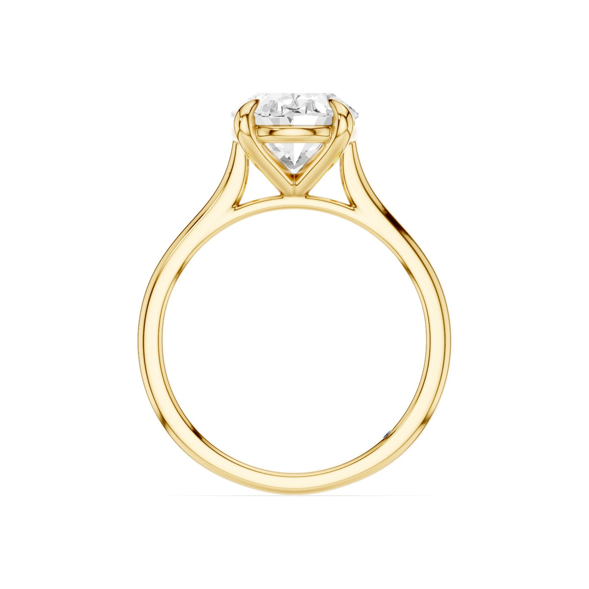 Iris – 3 Carat Oval Cathedral Classic Solitaire