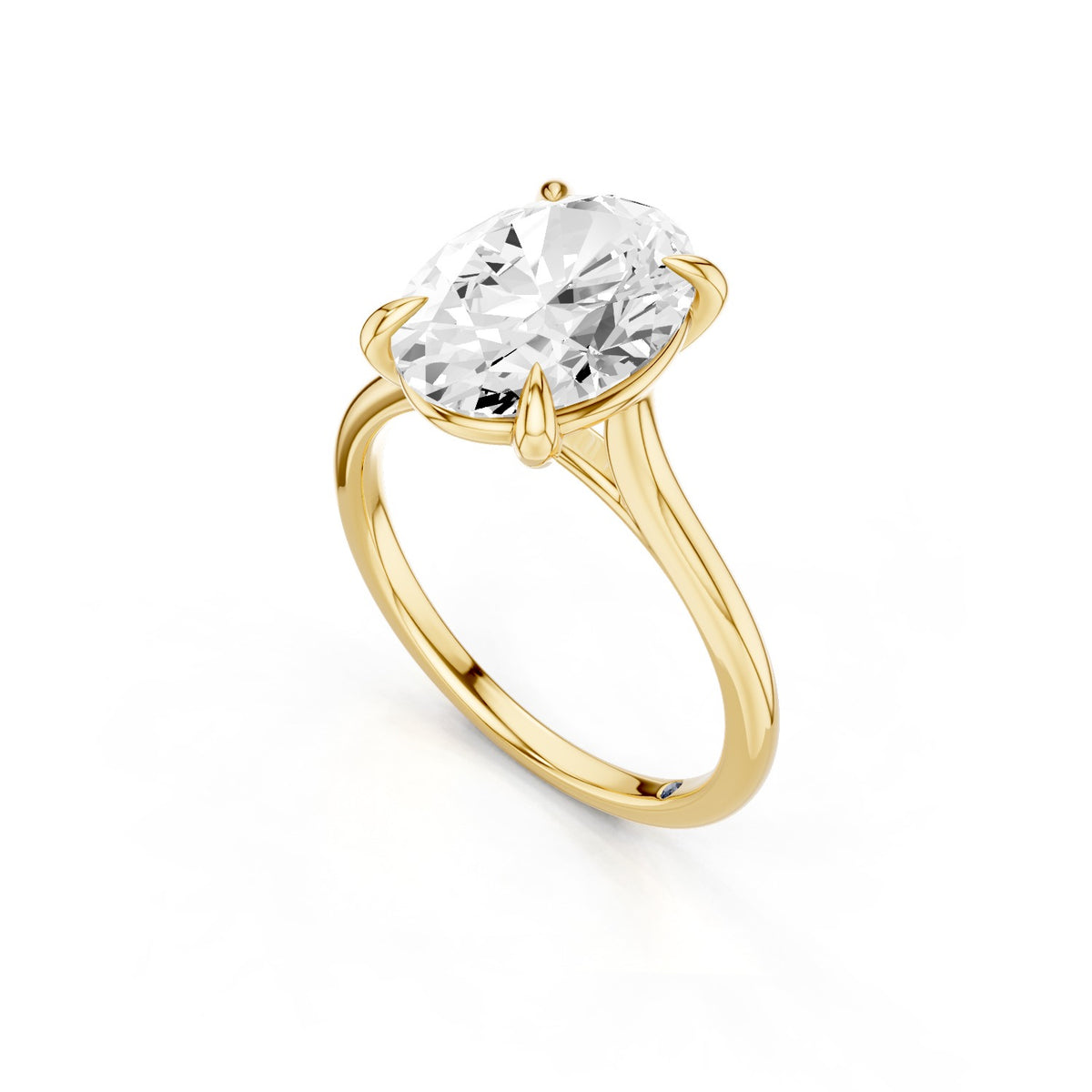 Iris – 3 Carat Oval Cathedral Classic Solitaire