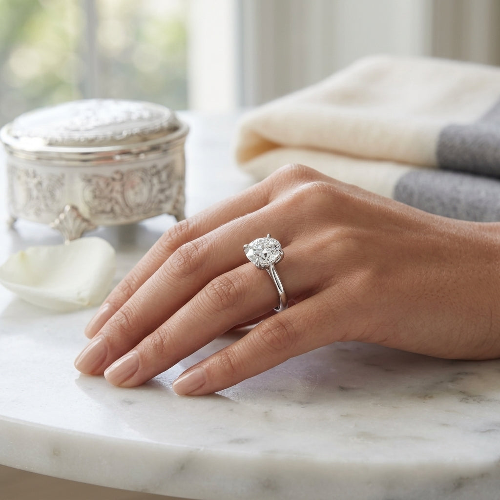 Iris – 2 Carat Round Cathedral Classic Solitaire