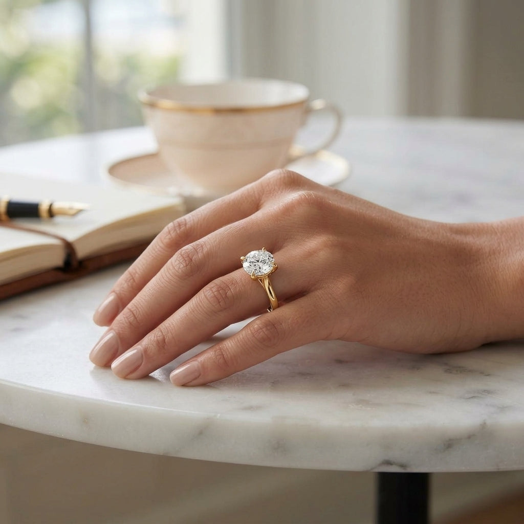 Iris – 2 Carat Round Cathedral Classic Solitaire