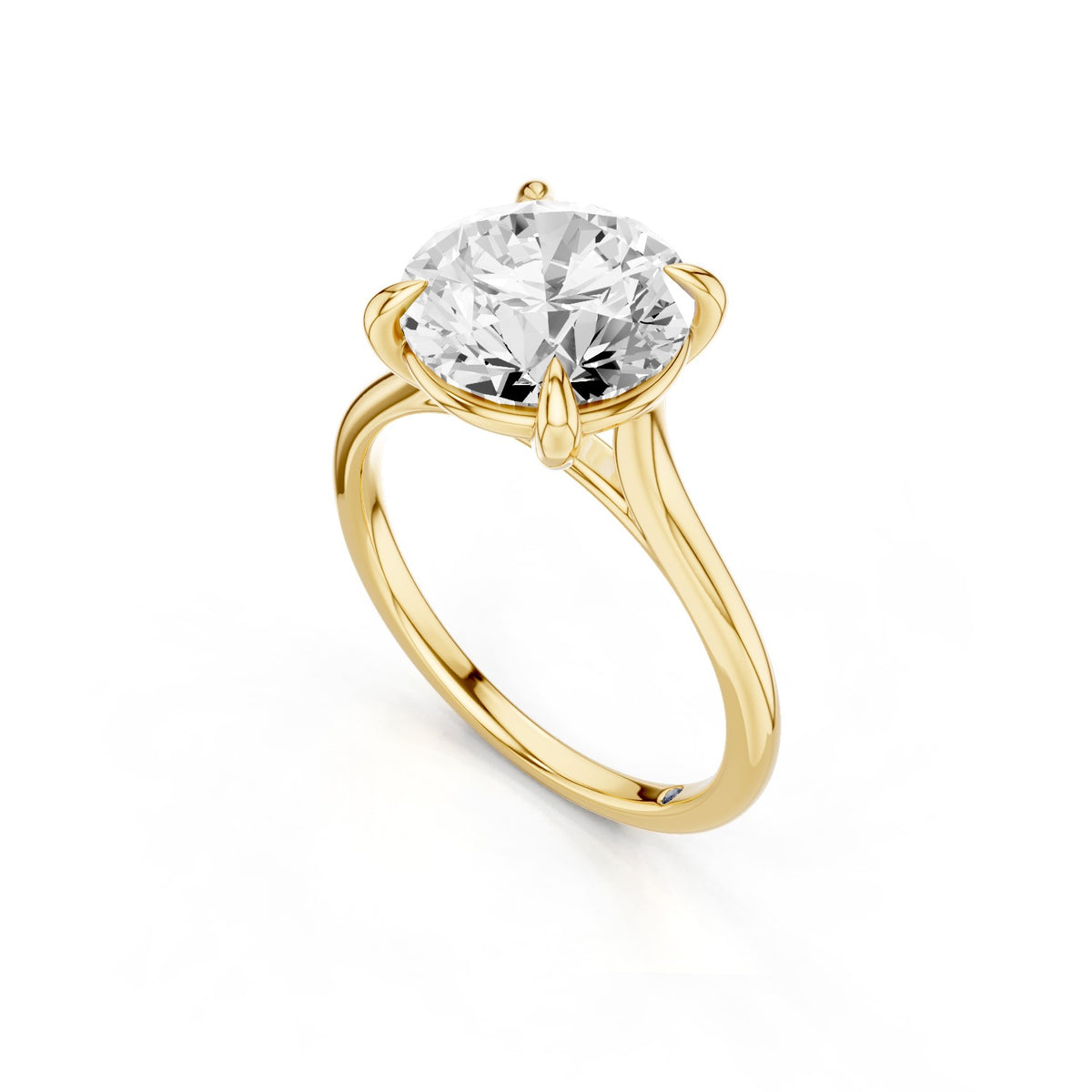 Iris – 3 Carat Round Cathedral Classic Solitaire