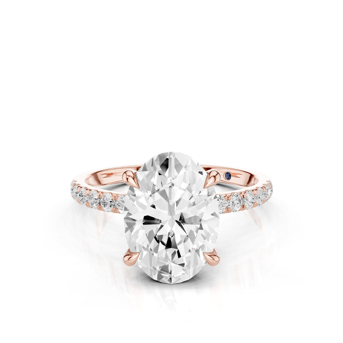 Astra – 2 Carat Oval Pavé Solitaire