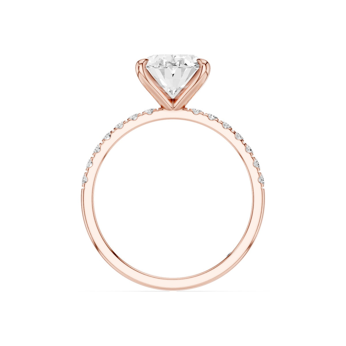 Astra – 2 Carat Oval Pavé Solitaire