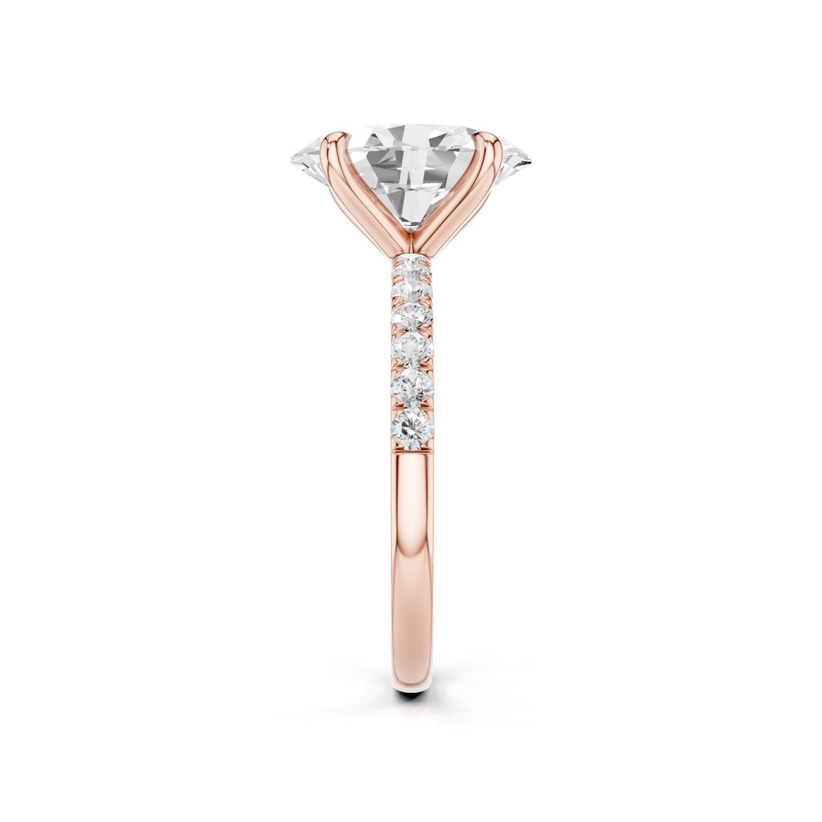 Astra – 2 Carat Oval Pavé Solitaire
