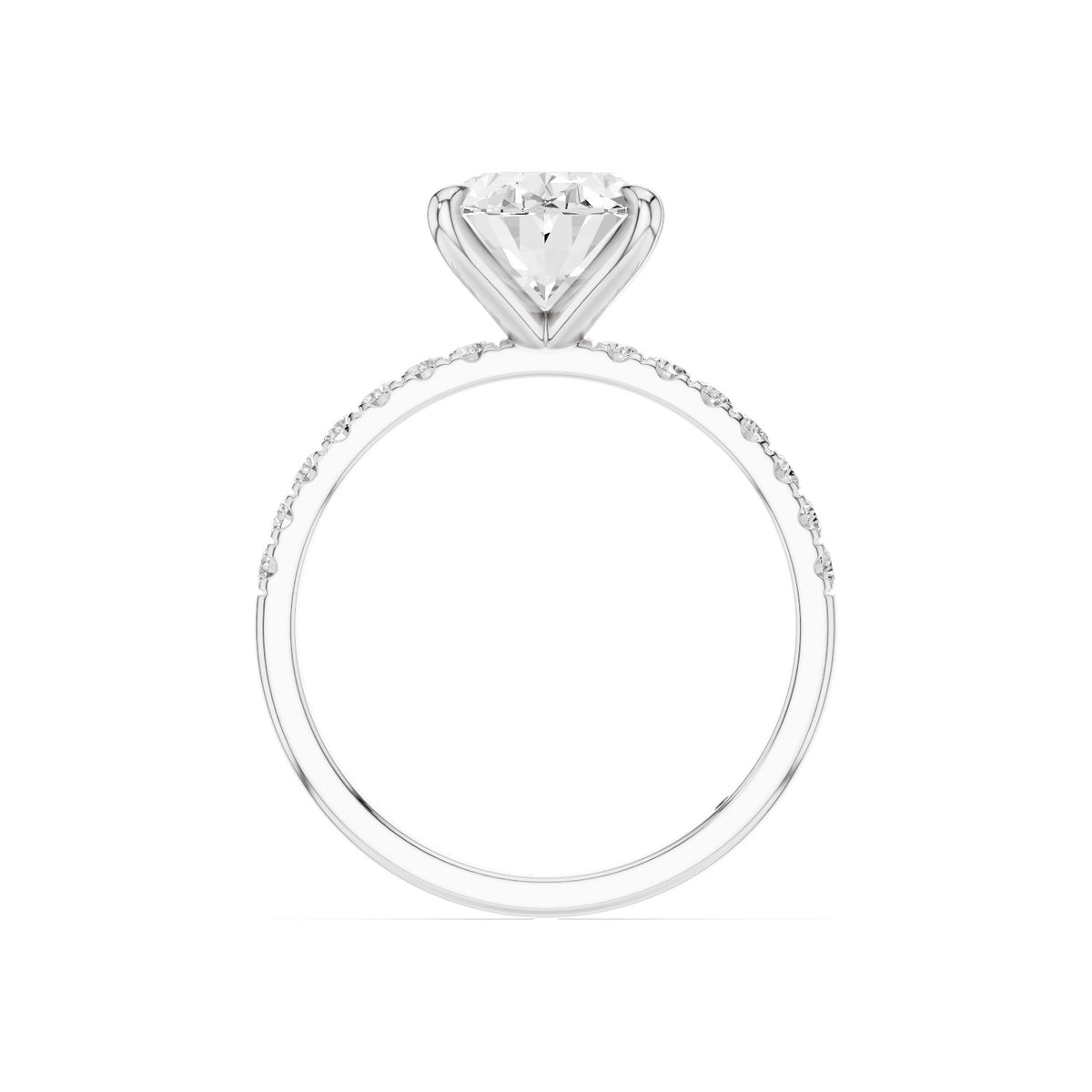 Astra – 2 Carat Oval Pavé Solitaire