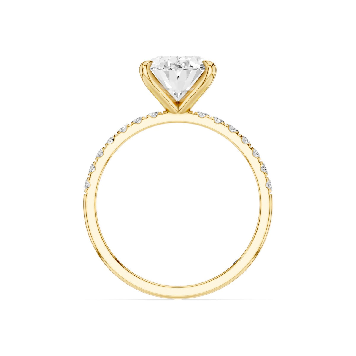 Astra – 2 Carat Oval Pavé Solitaire