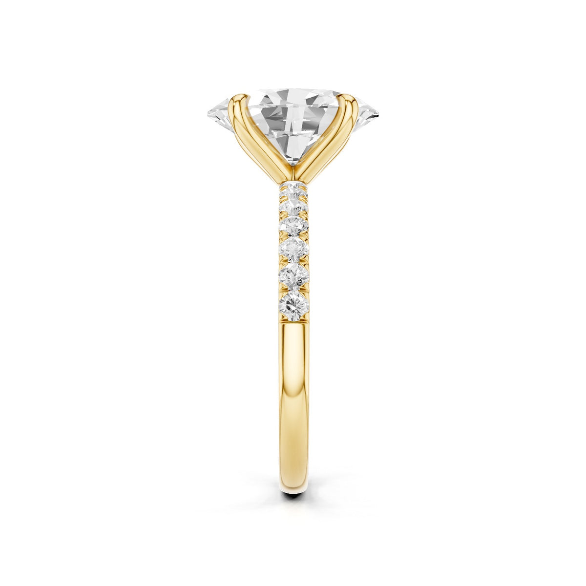 Astra – 2 Carat Oval Pavé Solitaire
