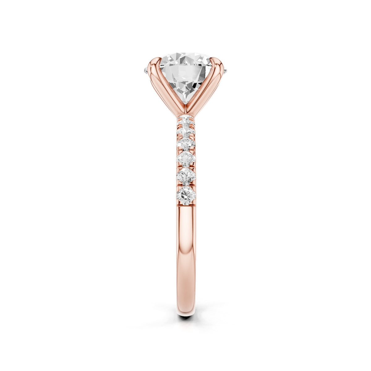 Astra – 2 Carat Round Pavé Solitaire