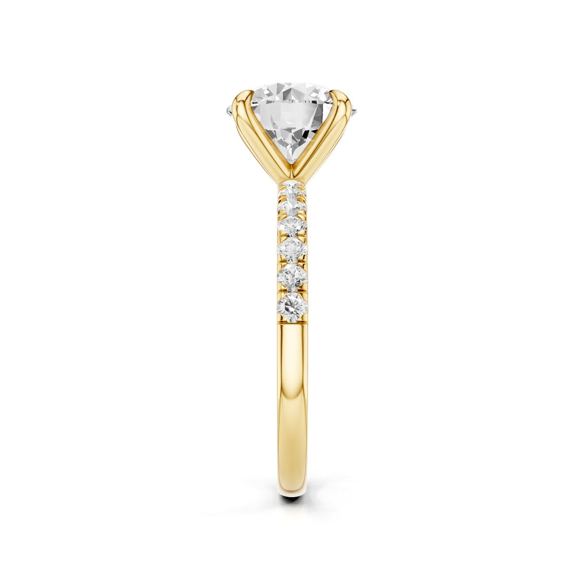 Astra – 2 Carat Round Pavé Solitaire
