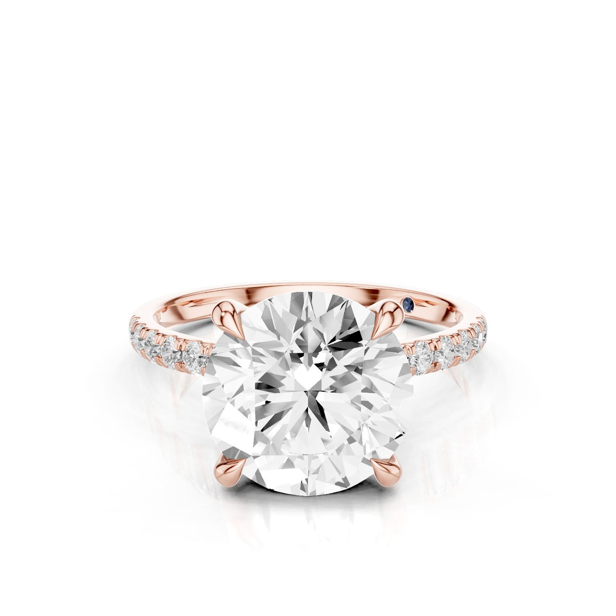 Astra – 3 Carat Round Pavé Solitaire