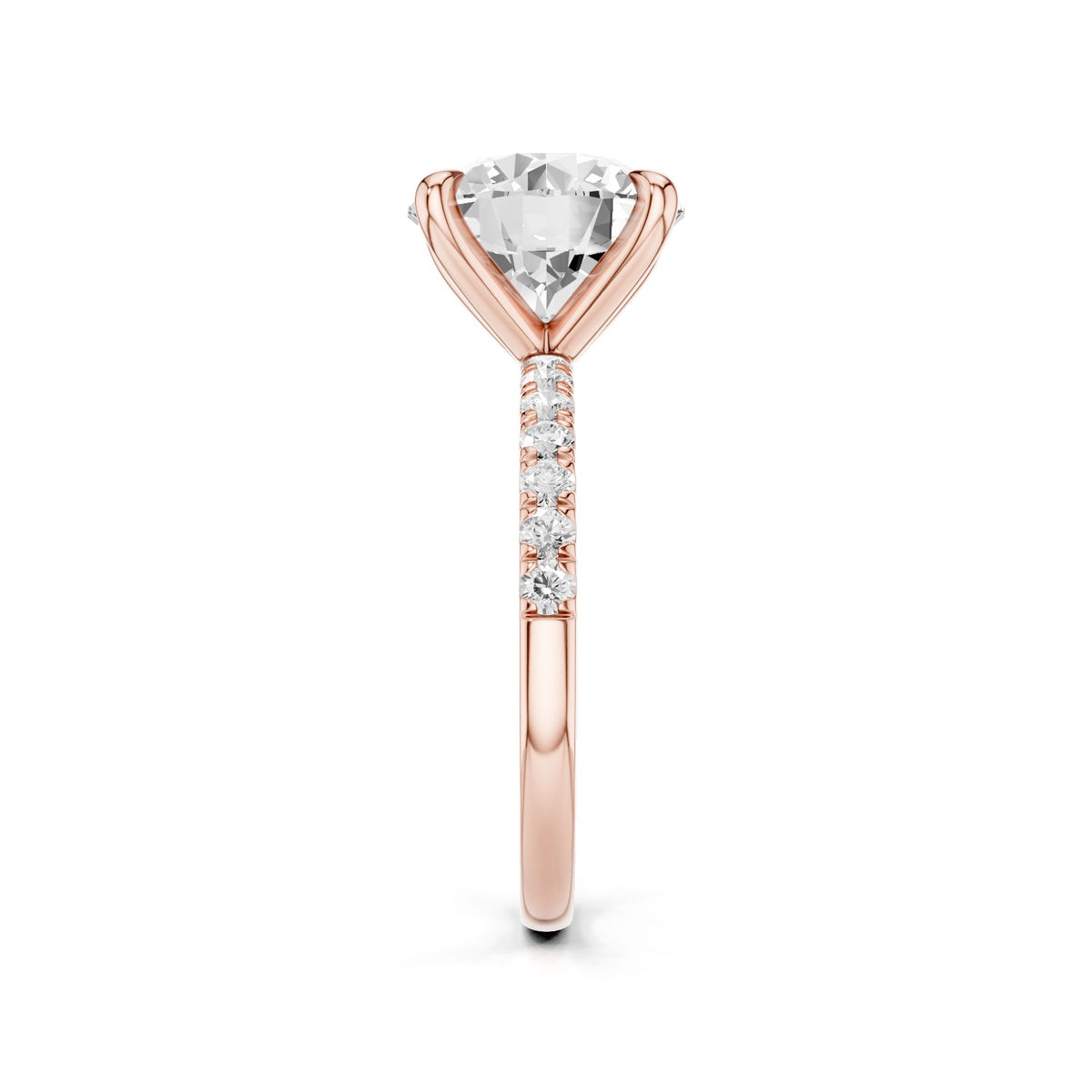 Astra – 3 Carat Round Pavé Solitaire