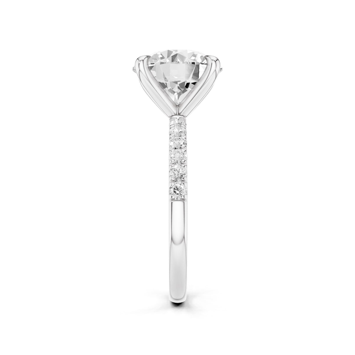 Astra – 3 Carat Round Pavé Solitaire