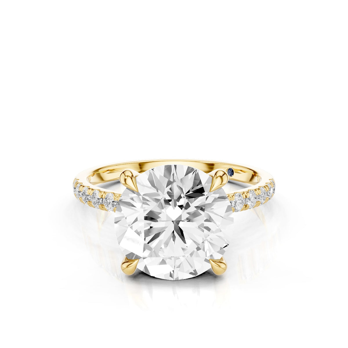 Astra – 3 Carat Round Pavé Solitaire