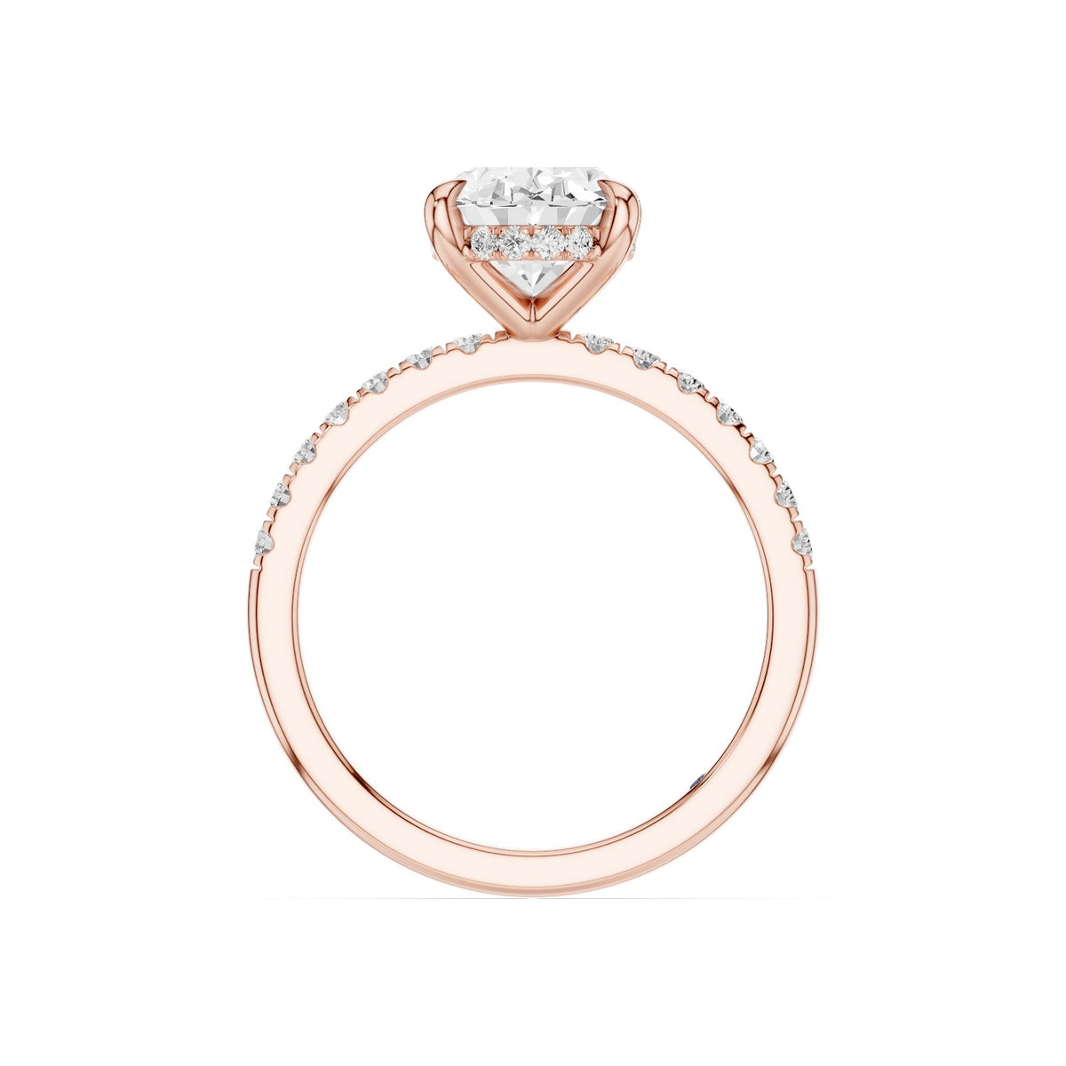 Eria – 2 Carat Oval Pavé with Hidden Halo