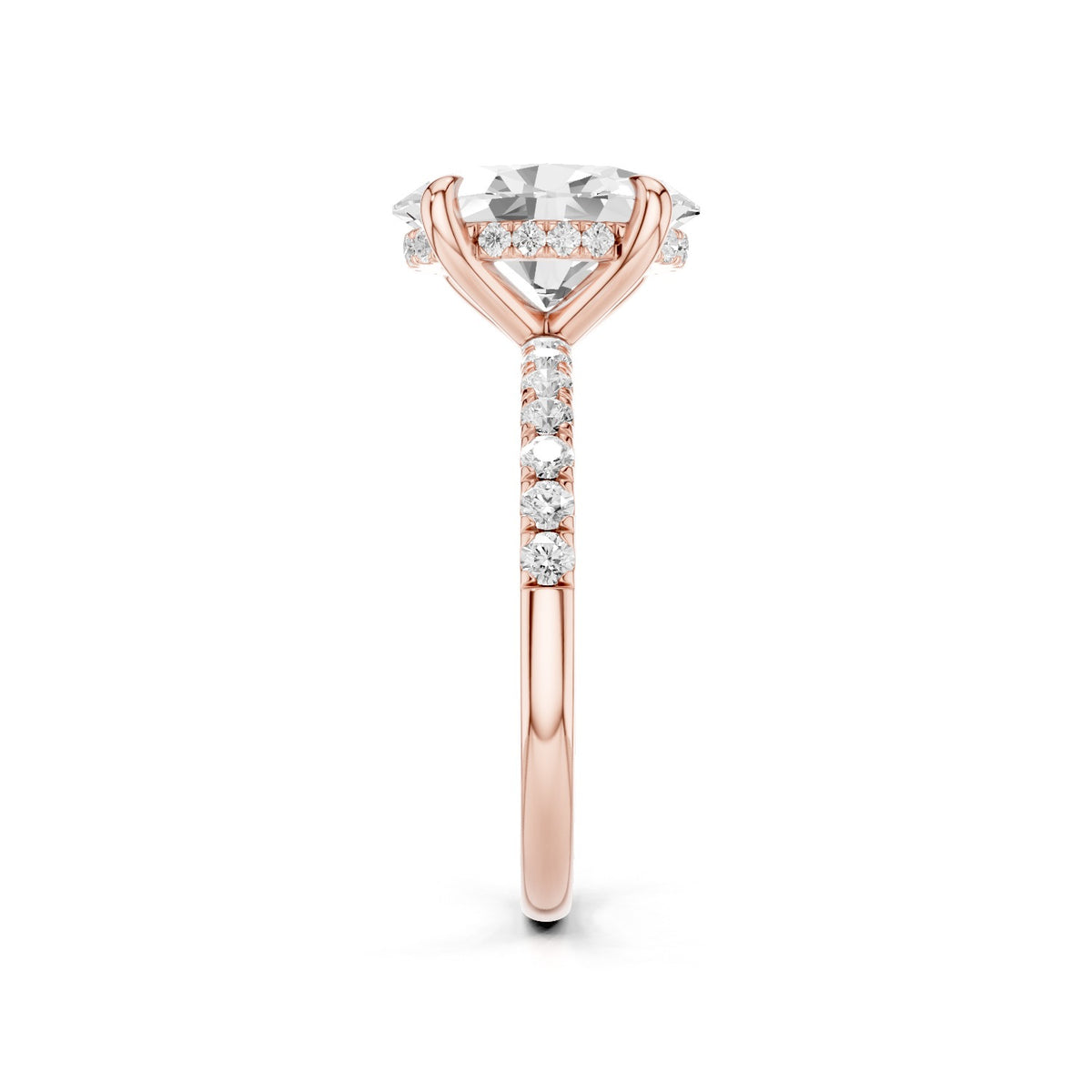 Eria – 2 Carat Oval Pavé with Hidden Halo