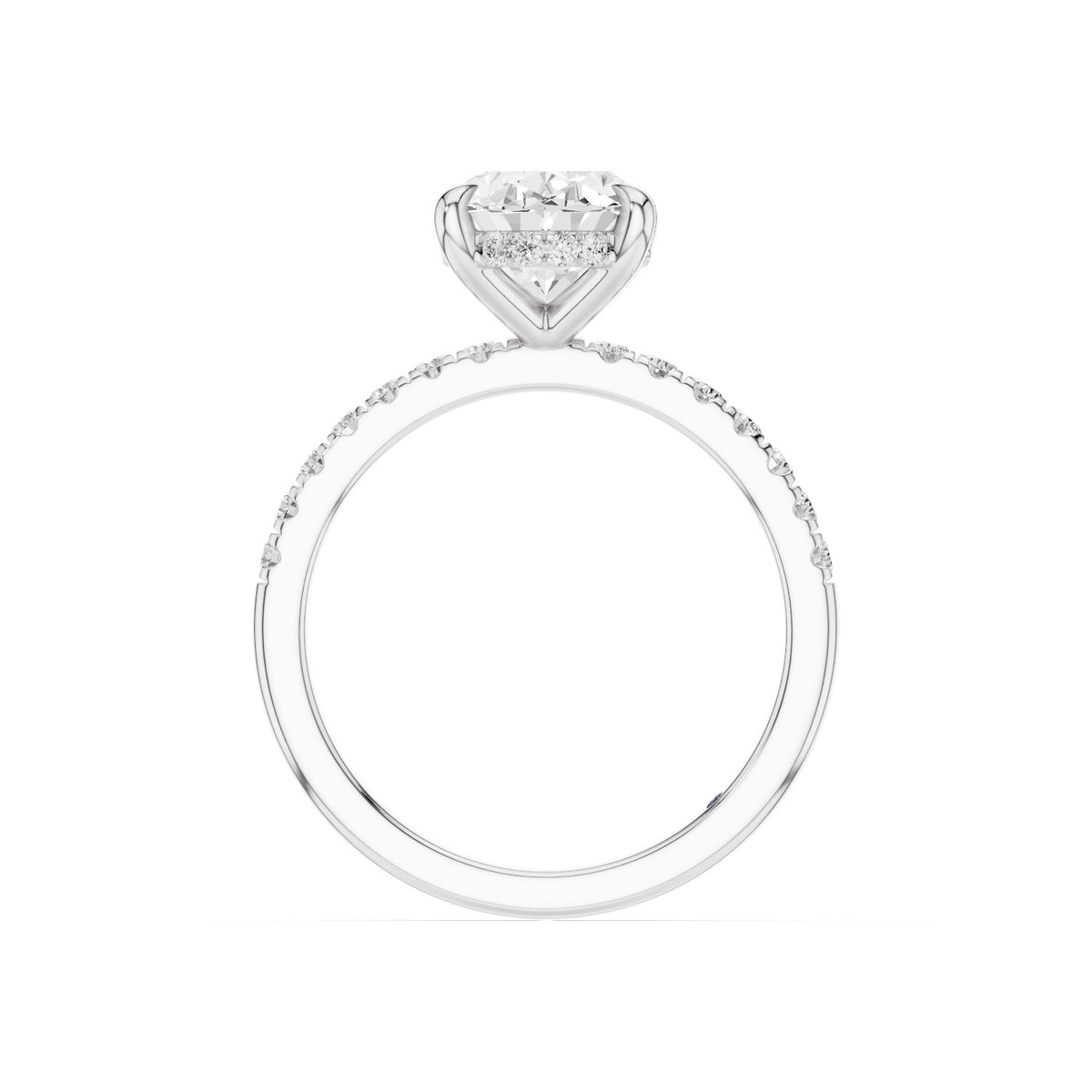 Eria – 2 Carat Oval Pavé with Hidden Halo