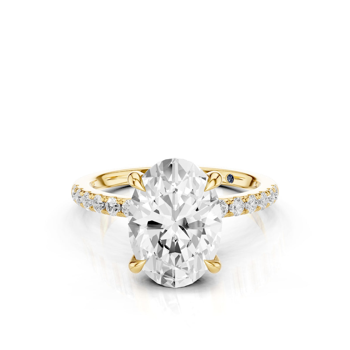 Eria – 2 Carat Oval Pavé with Hidden Halo