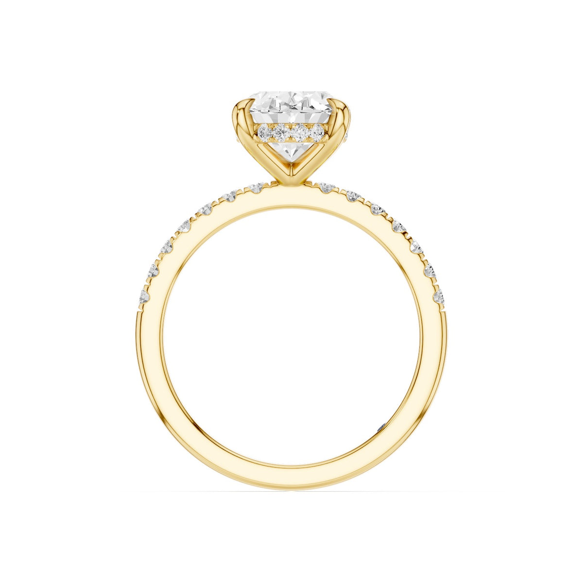 Eria – 2 Carat Oval Pavé with Hidden Halo