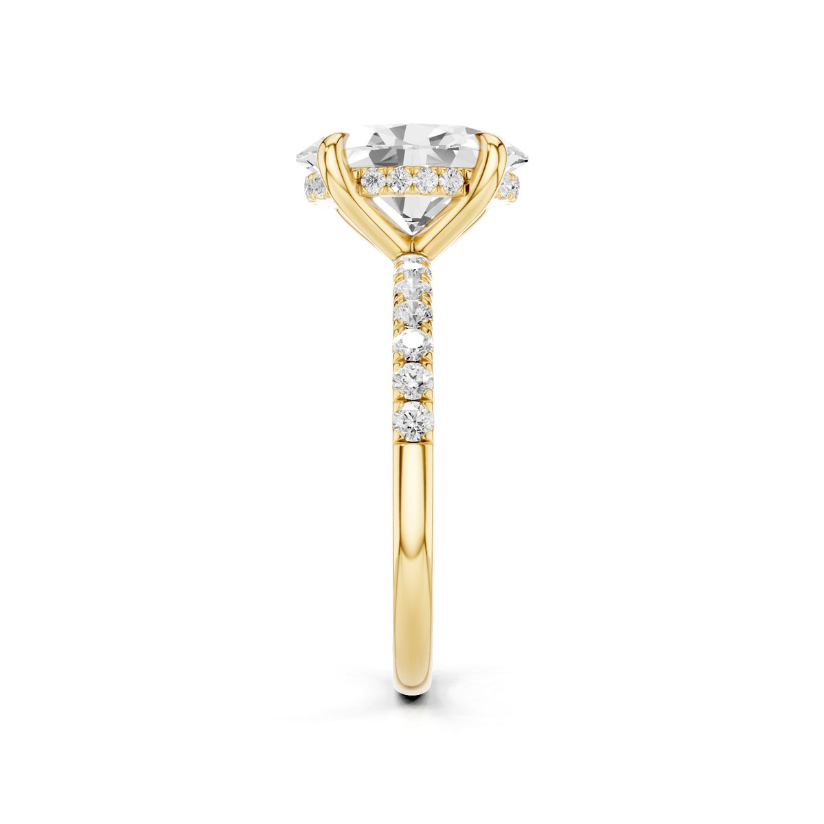 Eria – 2 Carat Oval Pavé with Hidden Halo