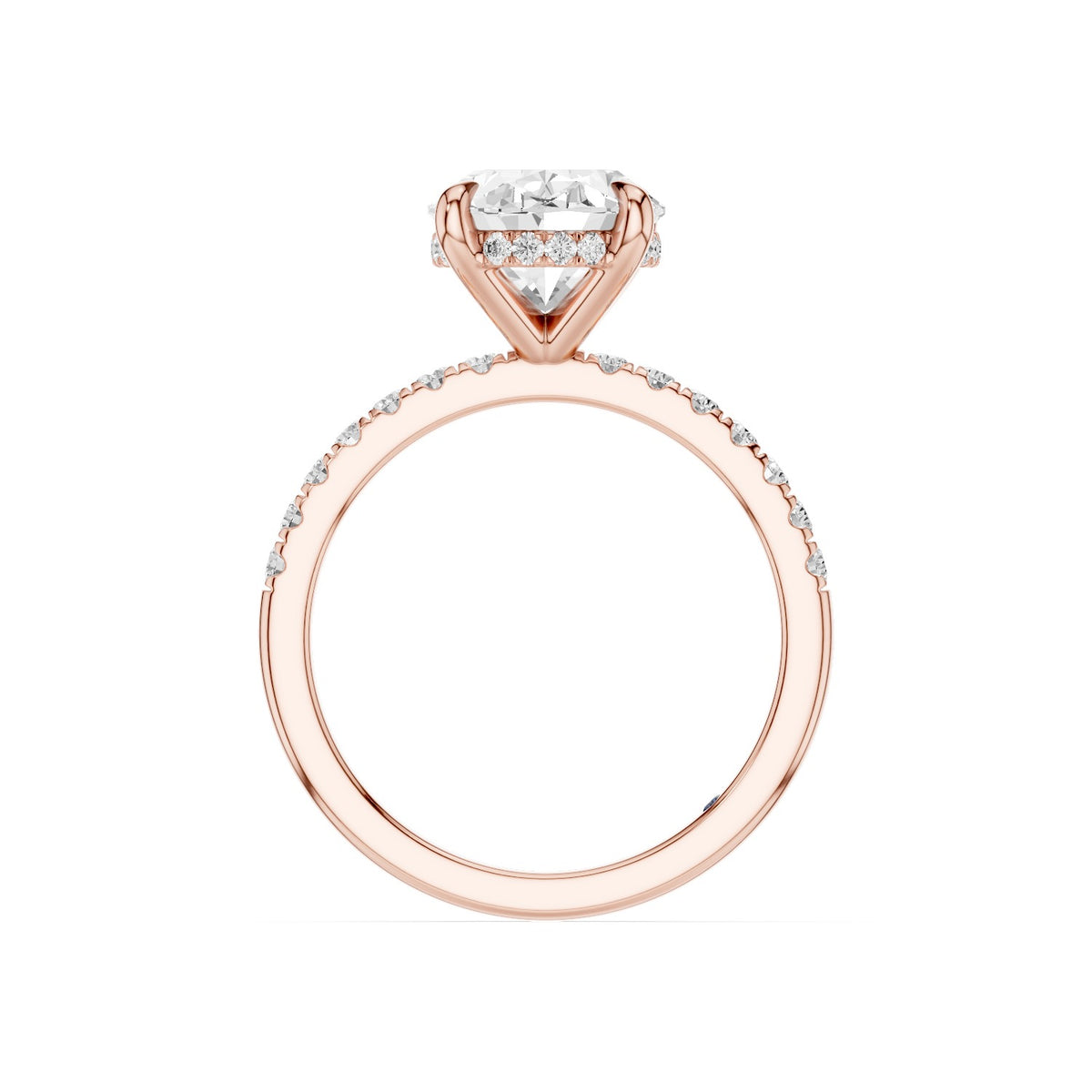 Eria – 3 Carat Oval Pavé with Hidden Halo