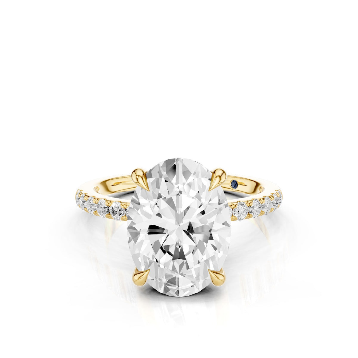 Eria – 3 Carat Oval Pavé with Hidden Halo
