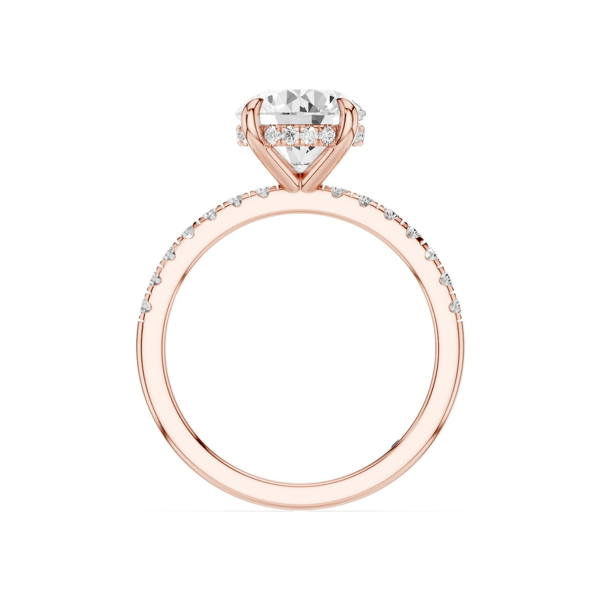 Eria – 2 Carat Round Pavé with Hidden Halo