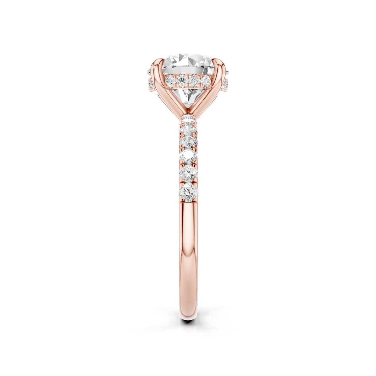 Eria – 2 Carat Round Pavé with Hidden Halo