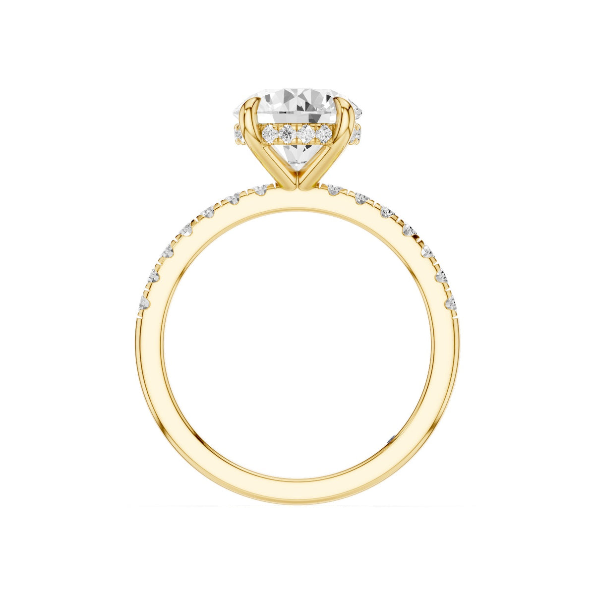 Eria – 2 Carat Round Pavé with Hidden Halo