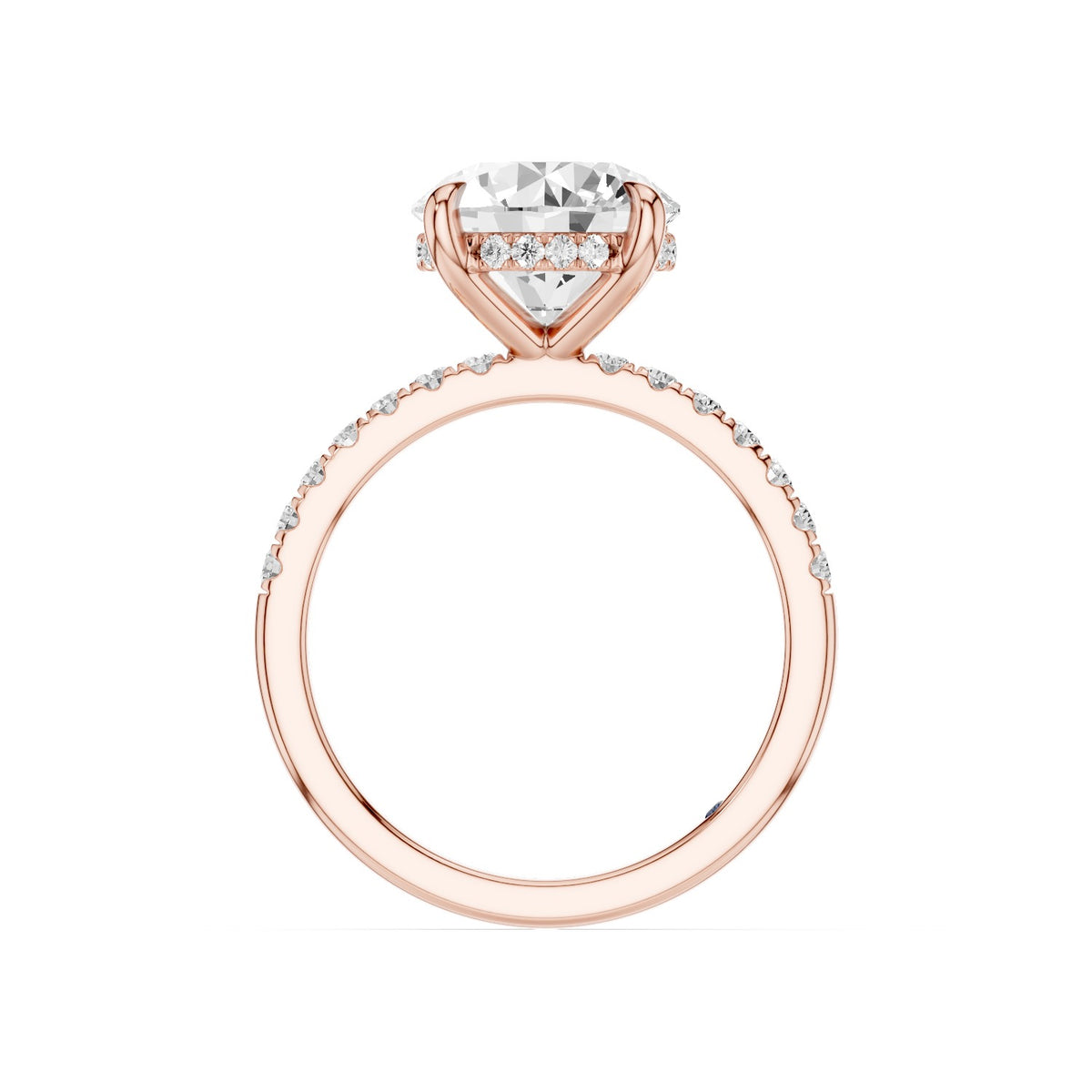 Eria – 3 Carat Round Pavé with Hidden Halo