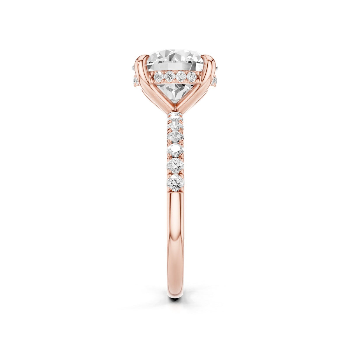 Eria – 3 Carat Round Pavé with Hidden Halo