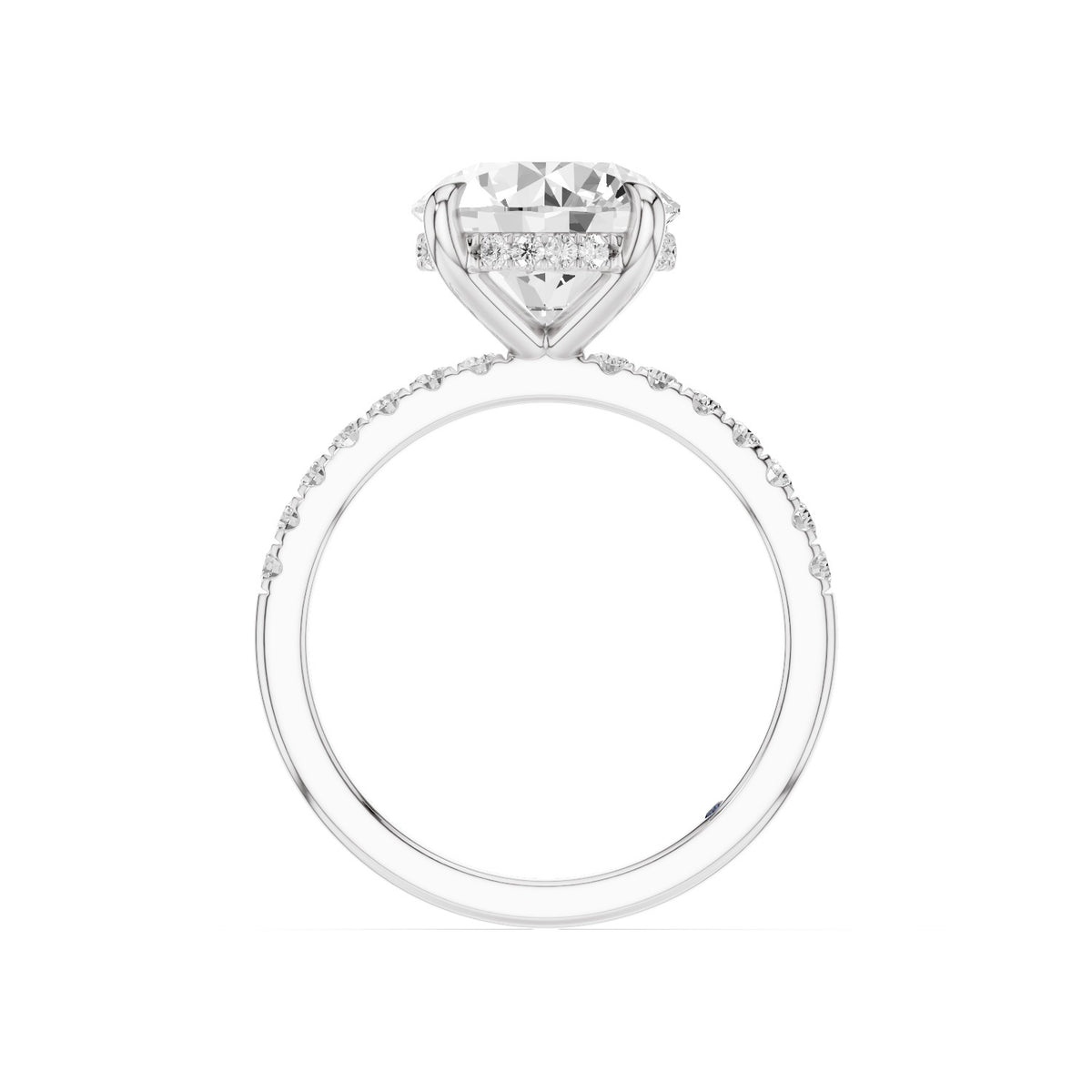 Eria – 3 Carat Round Pavé with Hidden Halo