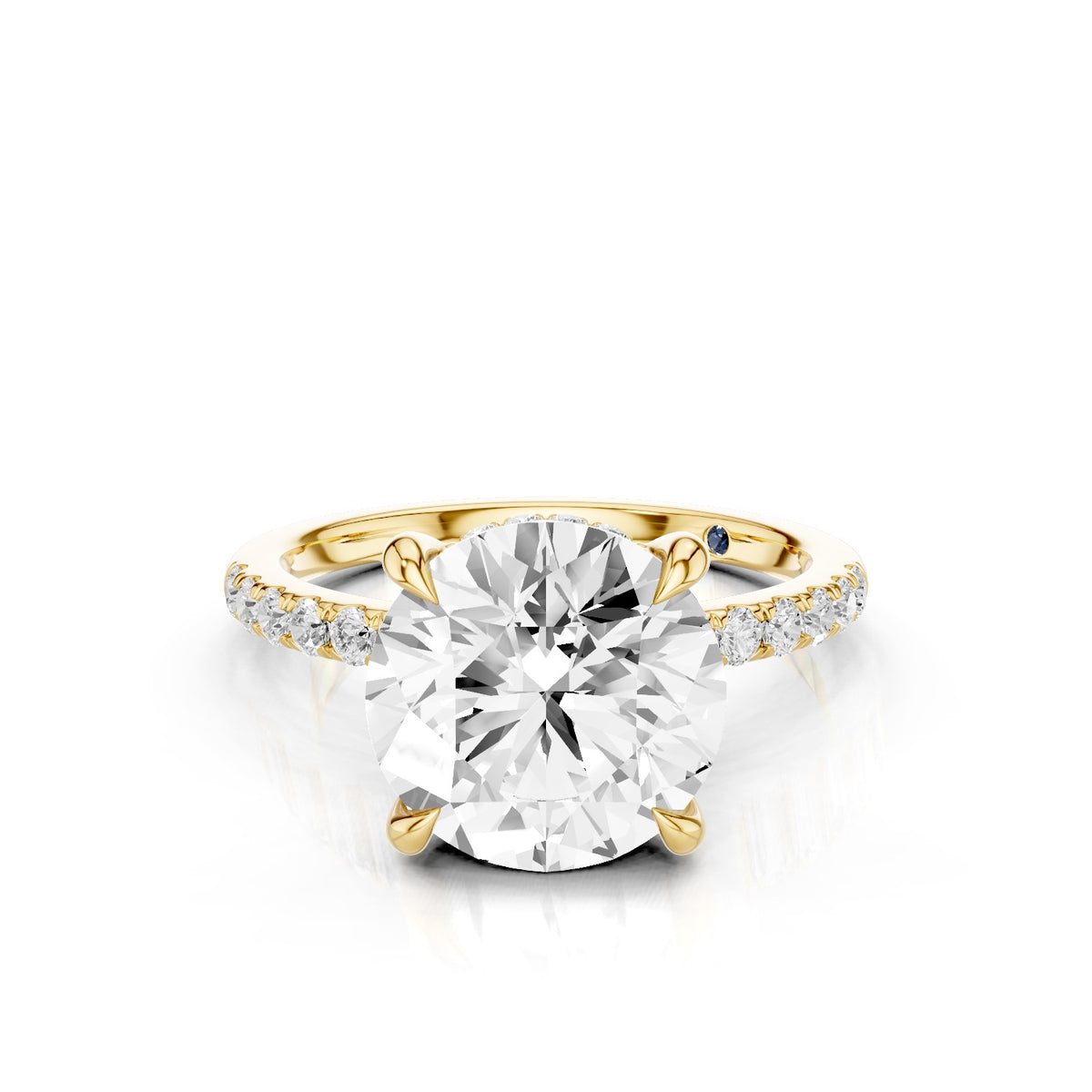 Eria – 3 Carat Round Pavé with Hidden Halo