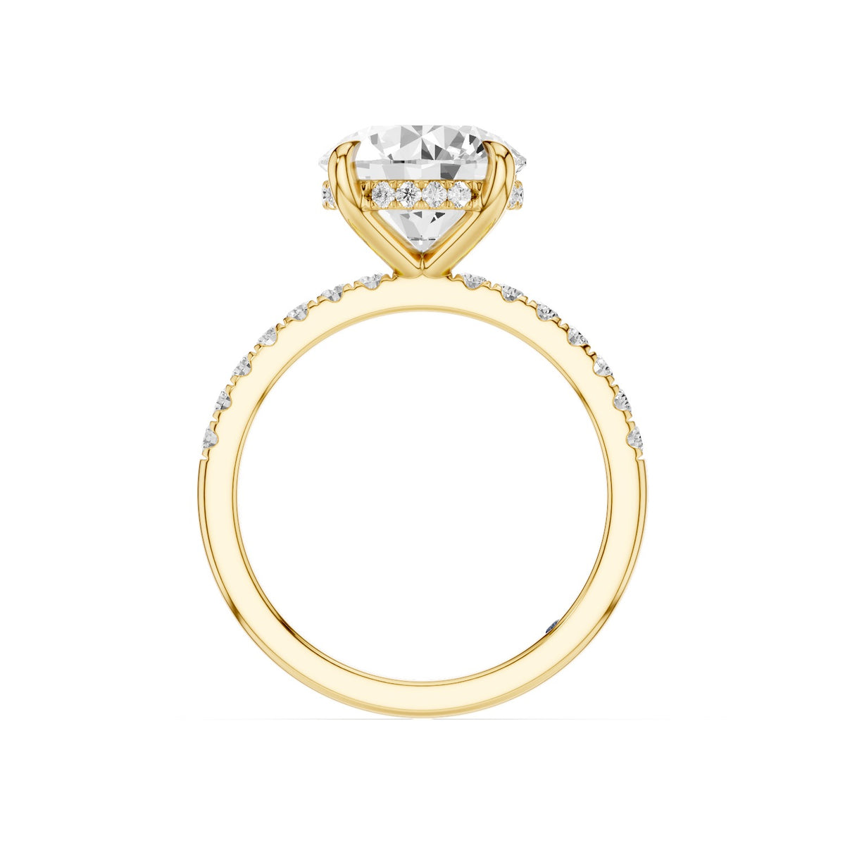 Eria – 3 Carat Round Pavé with Hidden Halo