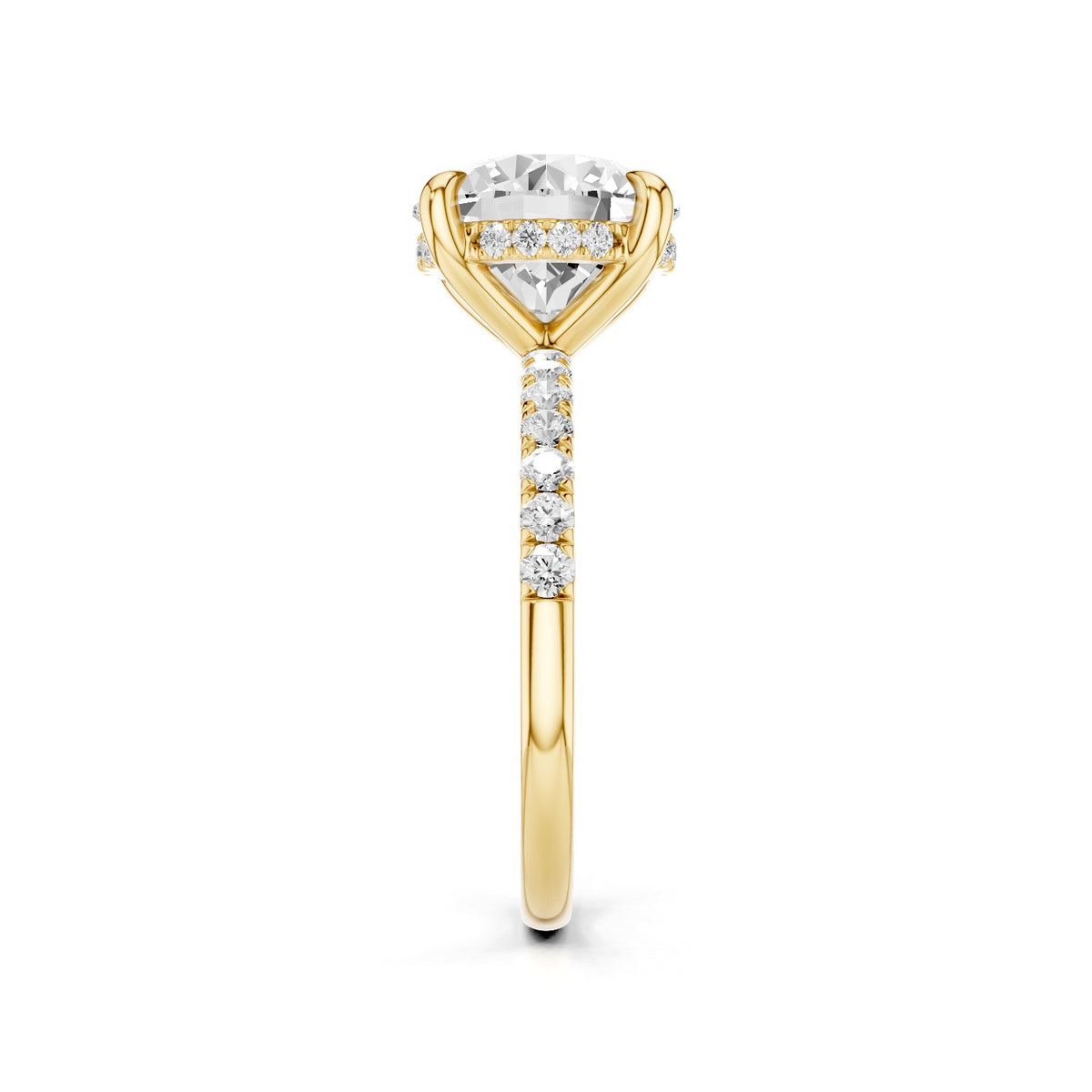 Eria – 3 Carat Round Pavé with Hidden Halo