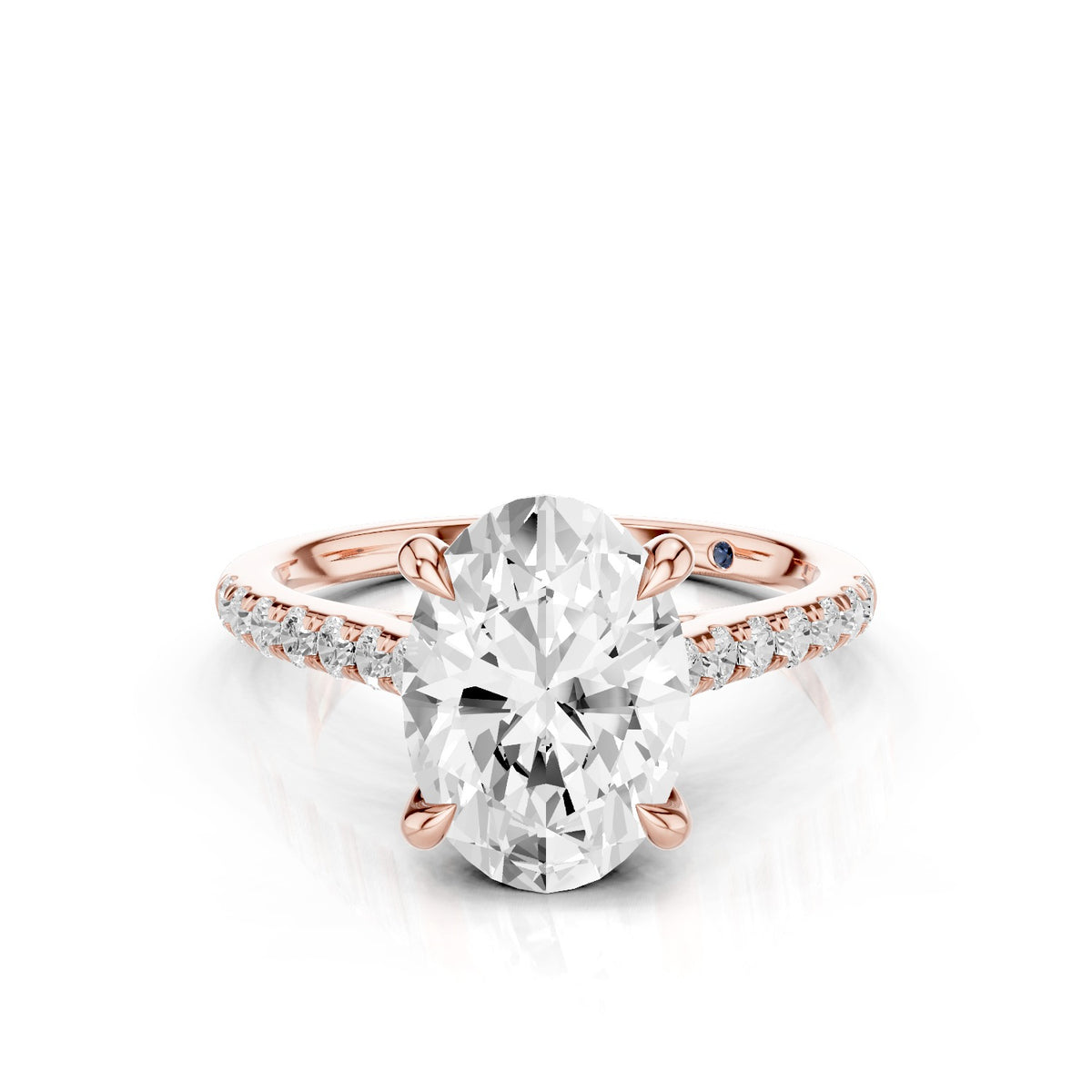 Celine – 2 Carat Oval Cathedral Pavé