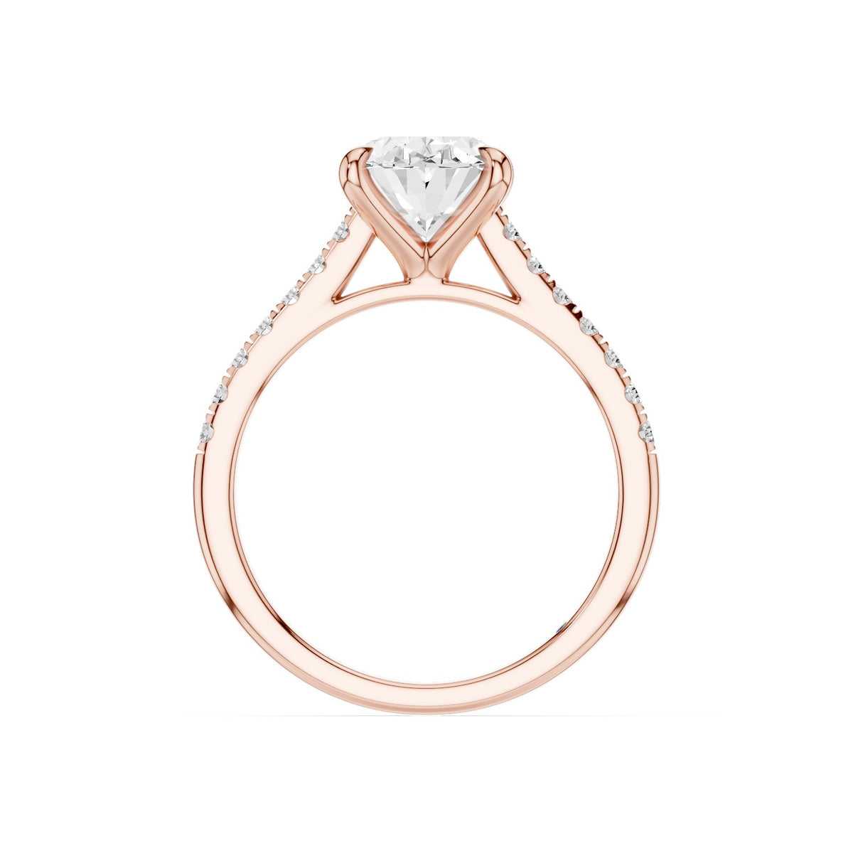 Celine – 2 Carat Oval Cathedral Pavé