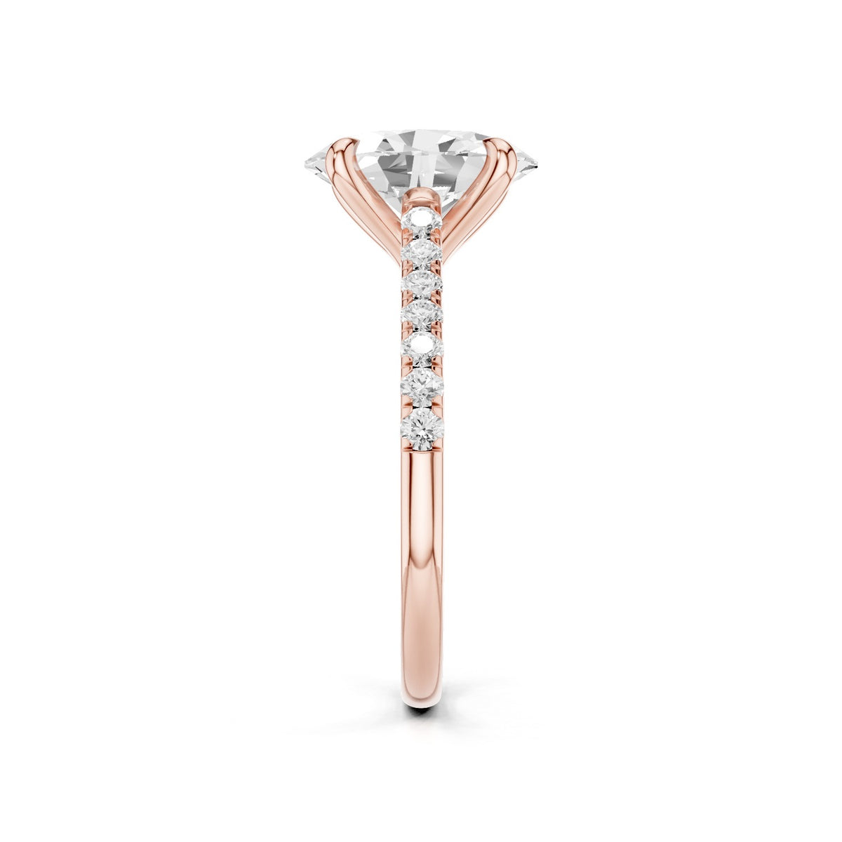 Celine – 2 Carat Oval Cathedral Pavé
