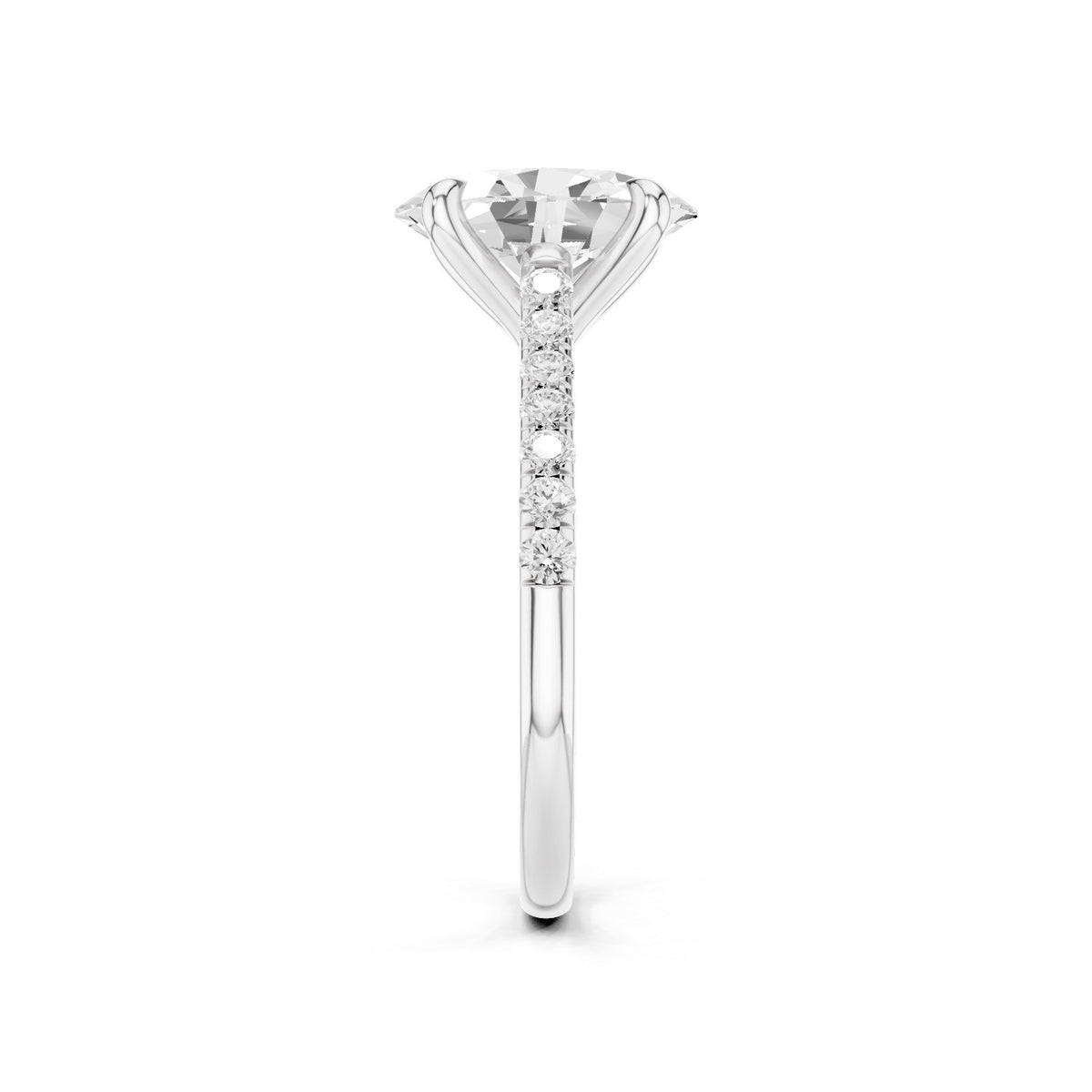 Celine – 2 Carat Oval Cathedral Pavé