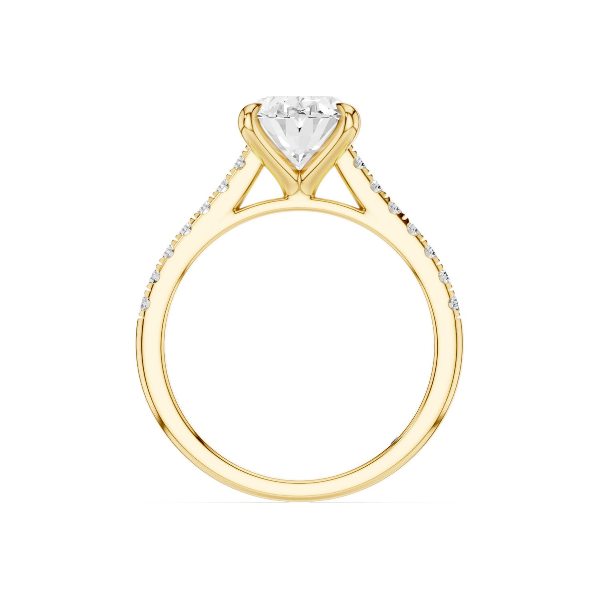 Celine – 2 Carat Oval Cathedral Pavé