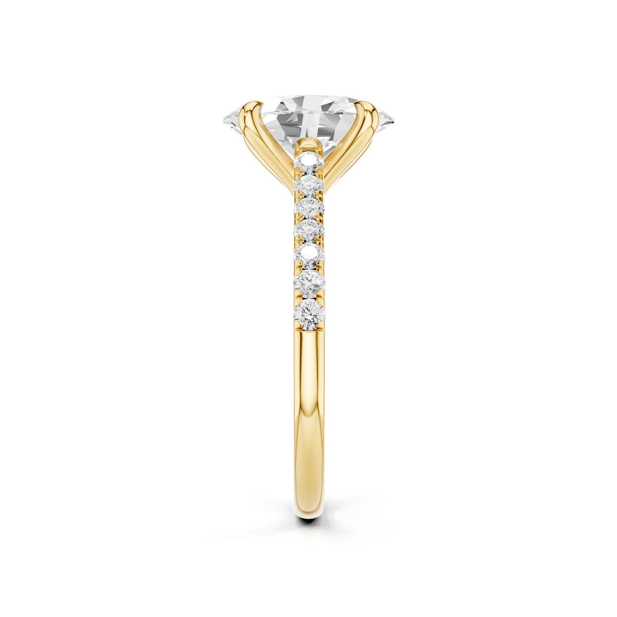 Celine – 2 Carat Oval Cathedral Pavé