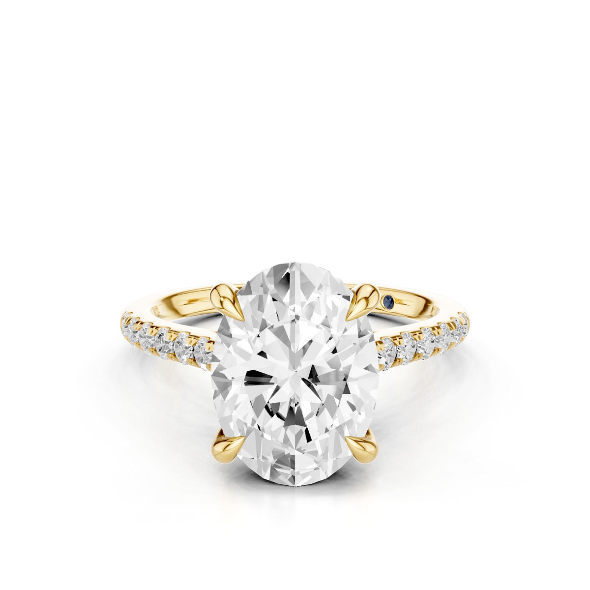 Celine – 3 Carat Oval Cathedral Pavé