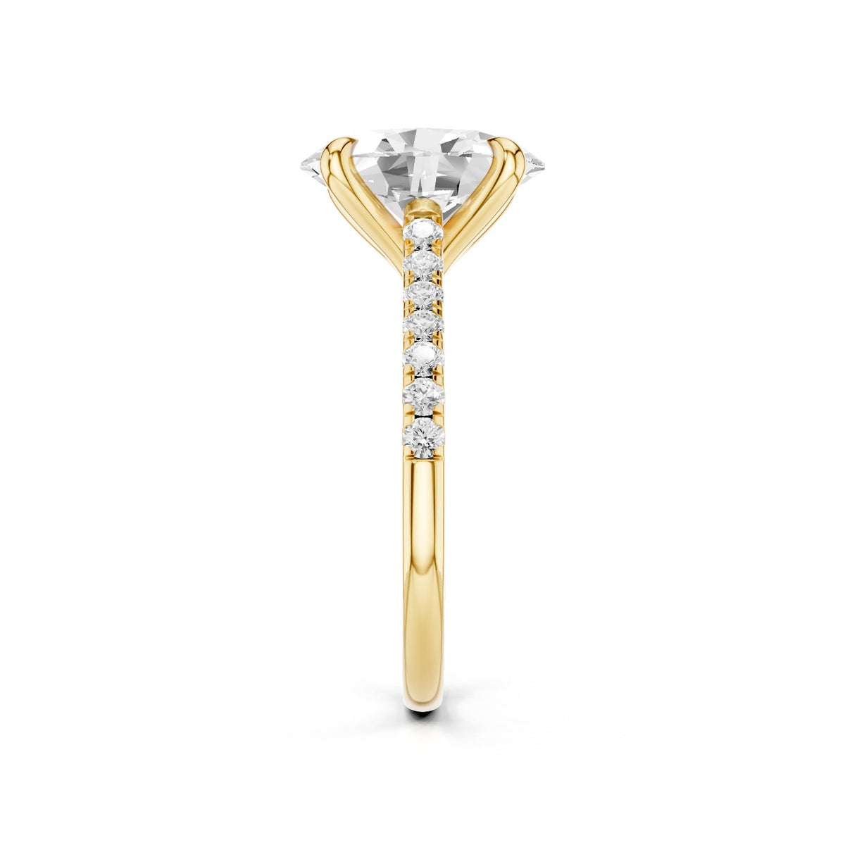 Celine – 3 Carat Oval Cathedral Pavé