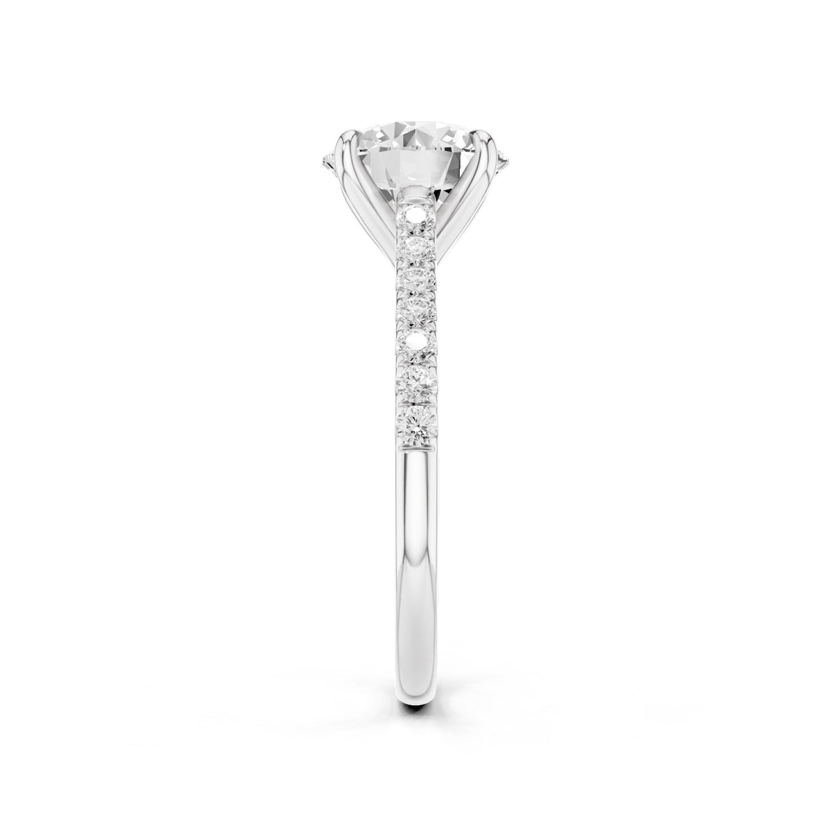 Celine – 2 Carat Round Cathedral Pavé