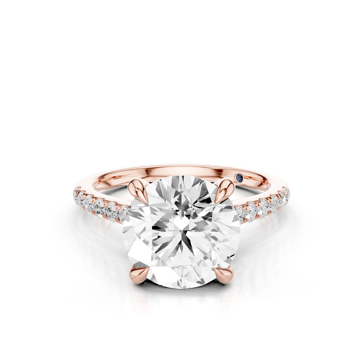 Celine – 3 Carat Round Cathedral Pavé