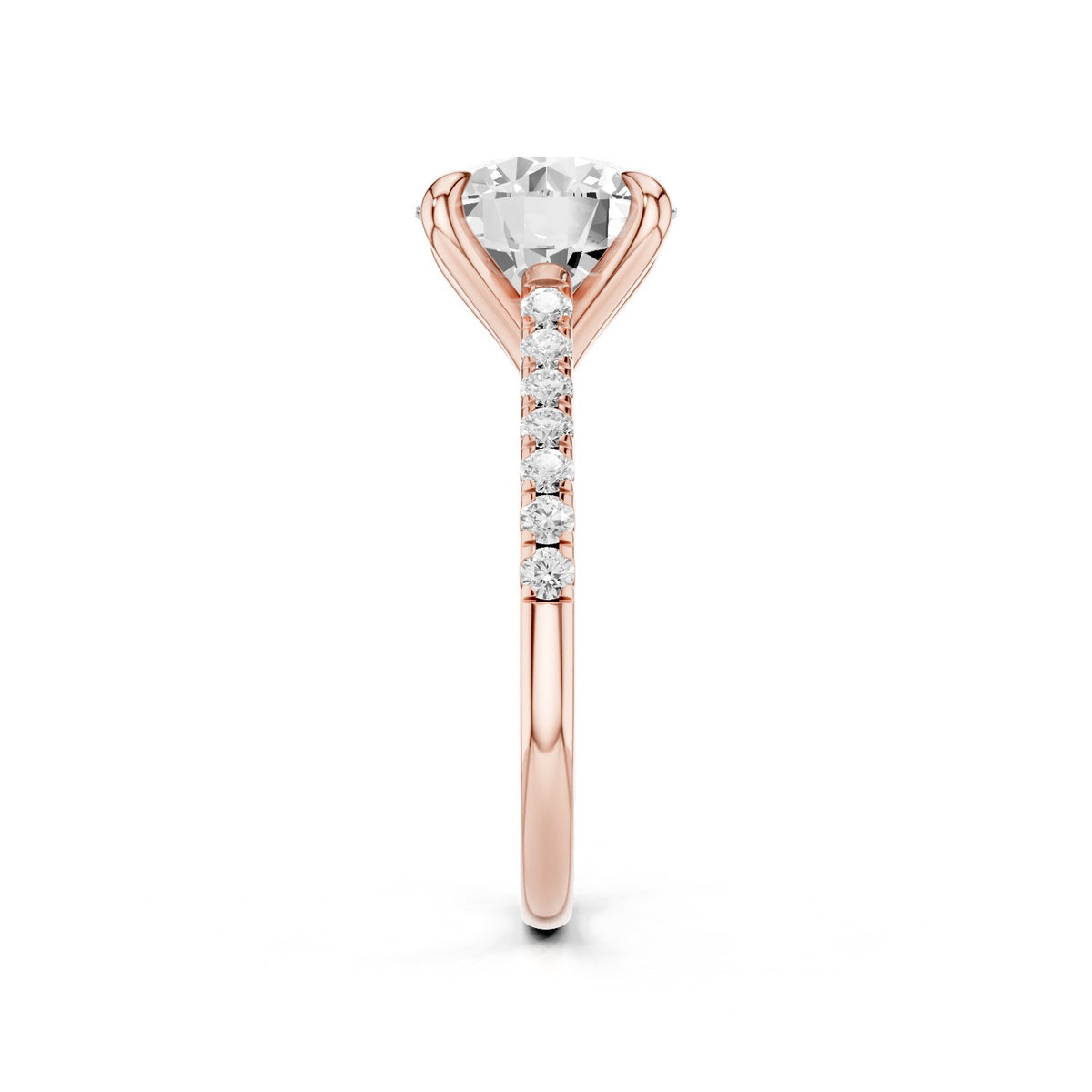 Celine – 3 Carat Round Cathedral Pavé