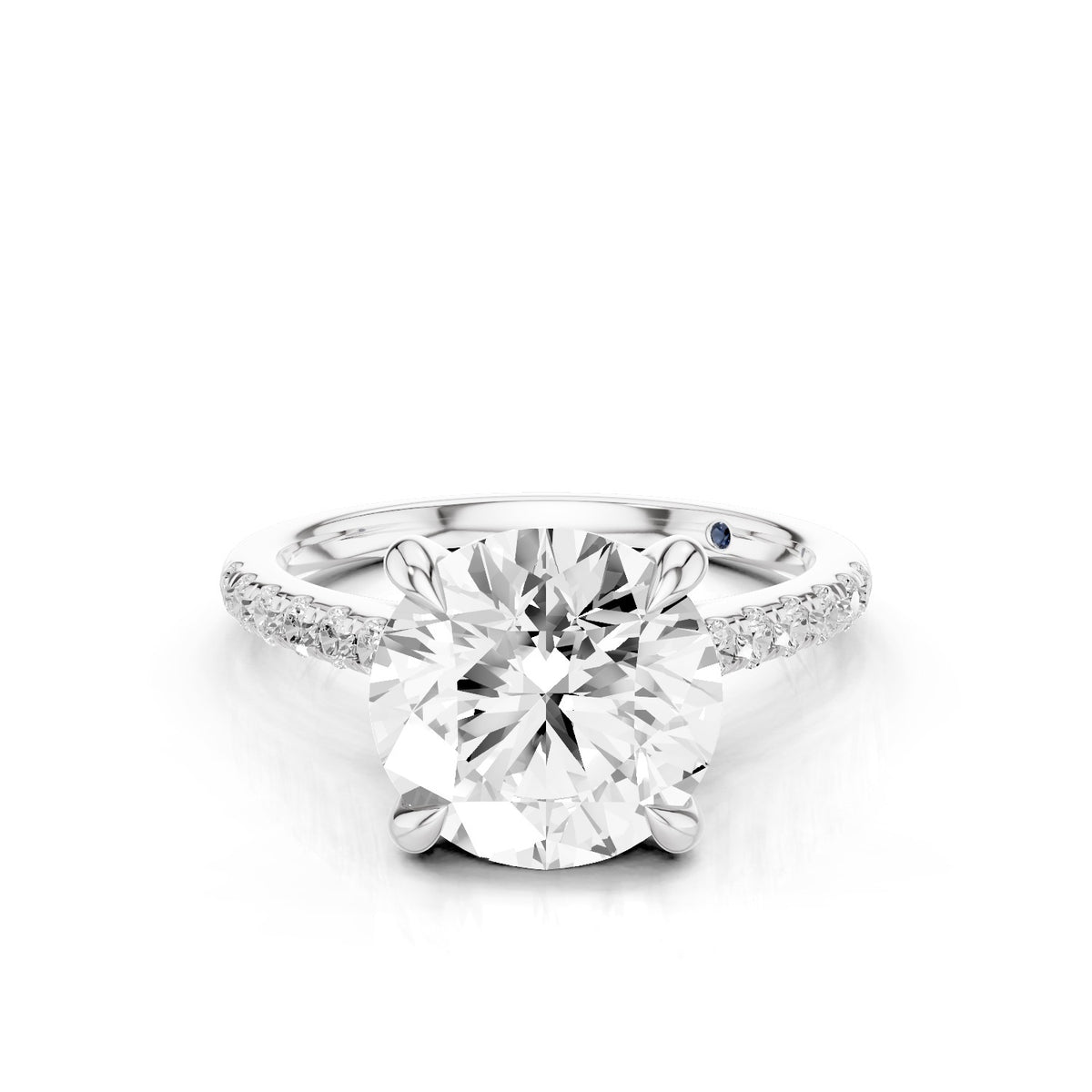 Celine – 3 Carat Round Cathedral Pavé