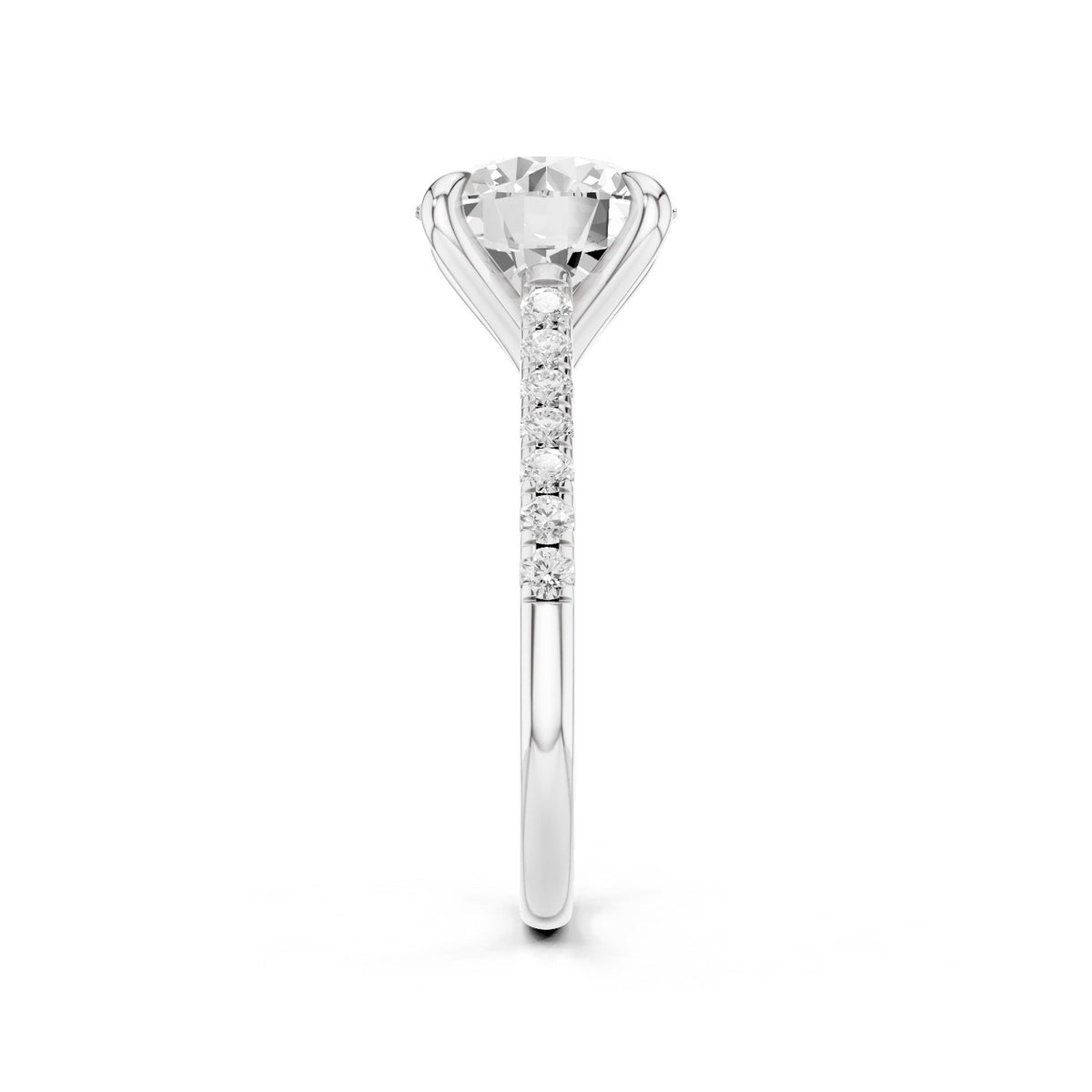 Celine – 3 Carat Round Cathedral Pavé