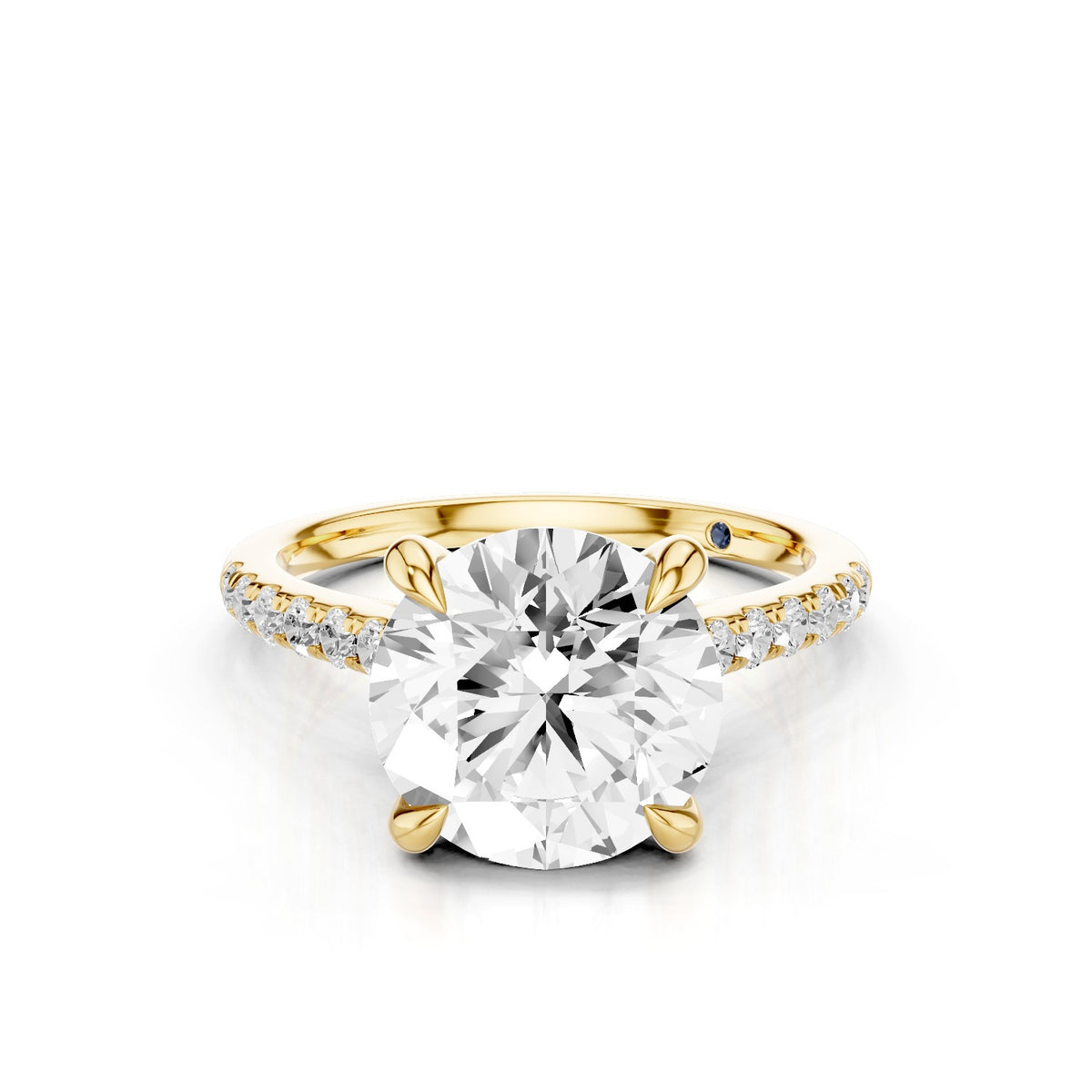 Celine – 3 Carat Round Cathedral Pavé