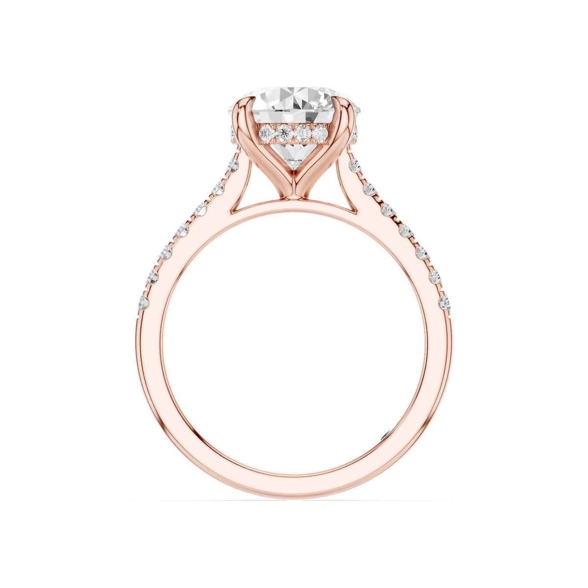 Mira – 2 Carat Round Hidden Halo Cathedral Pavé