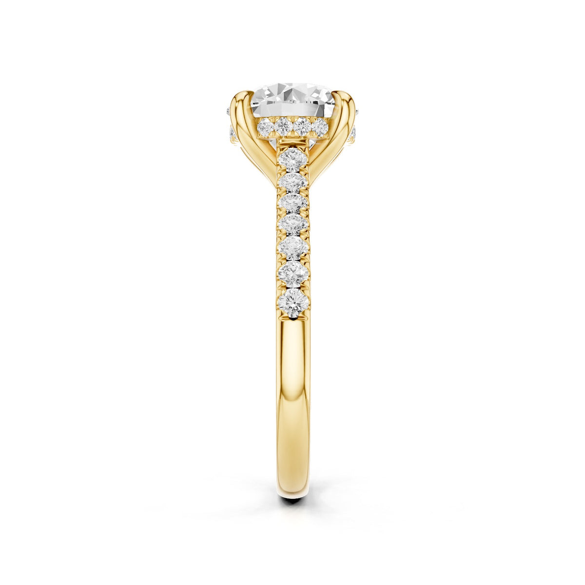 Mira – 2 Carat Round Hidden Halo Cathedral Pavé